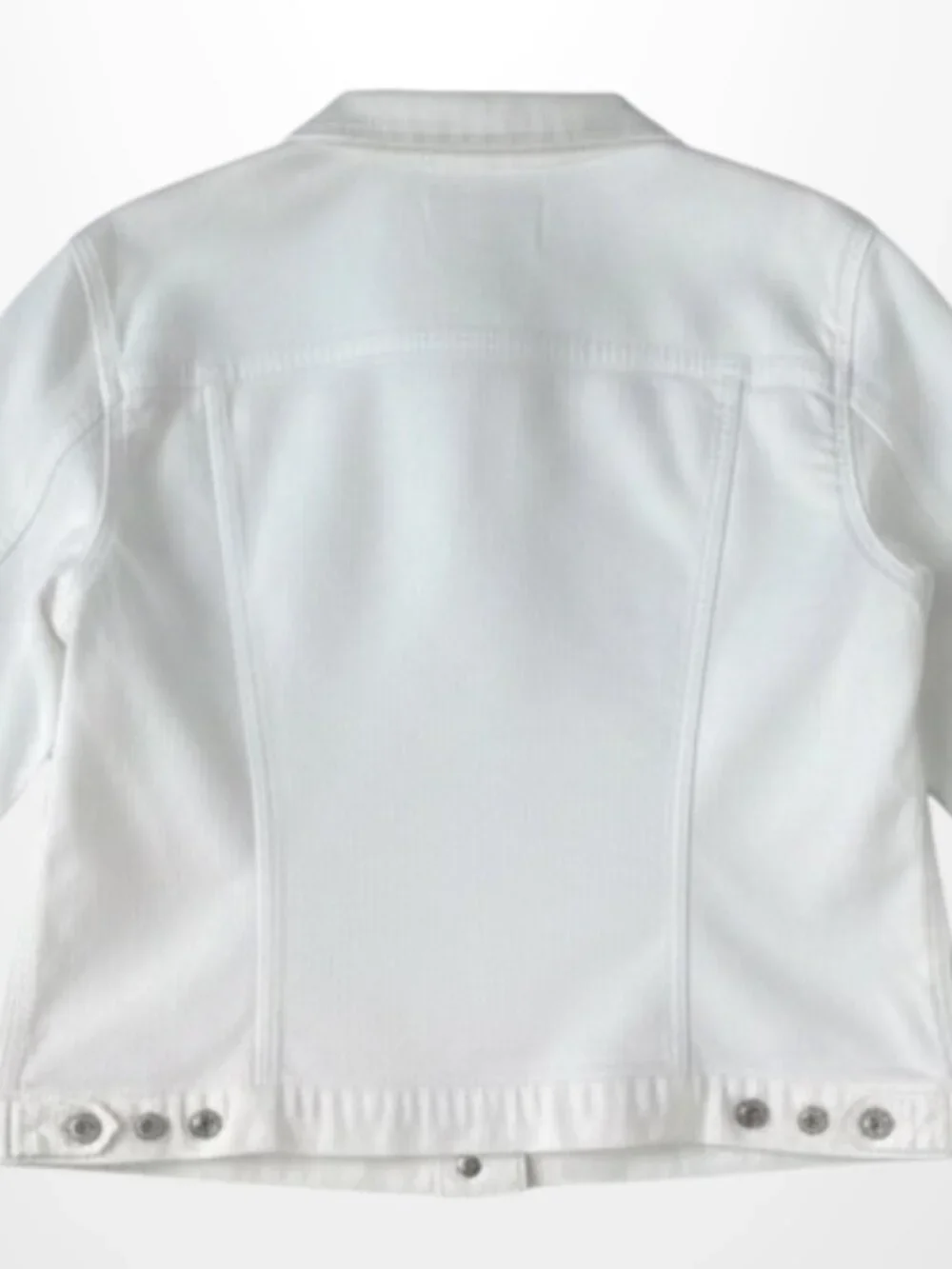 Two by Vince Camuto White Denim Trucker Jacket Classic Fit XL